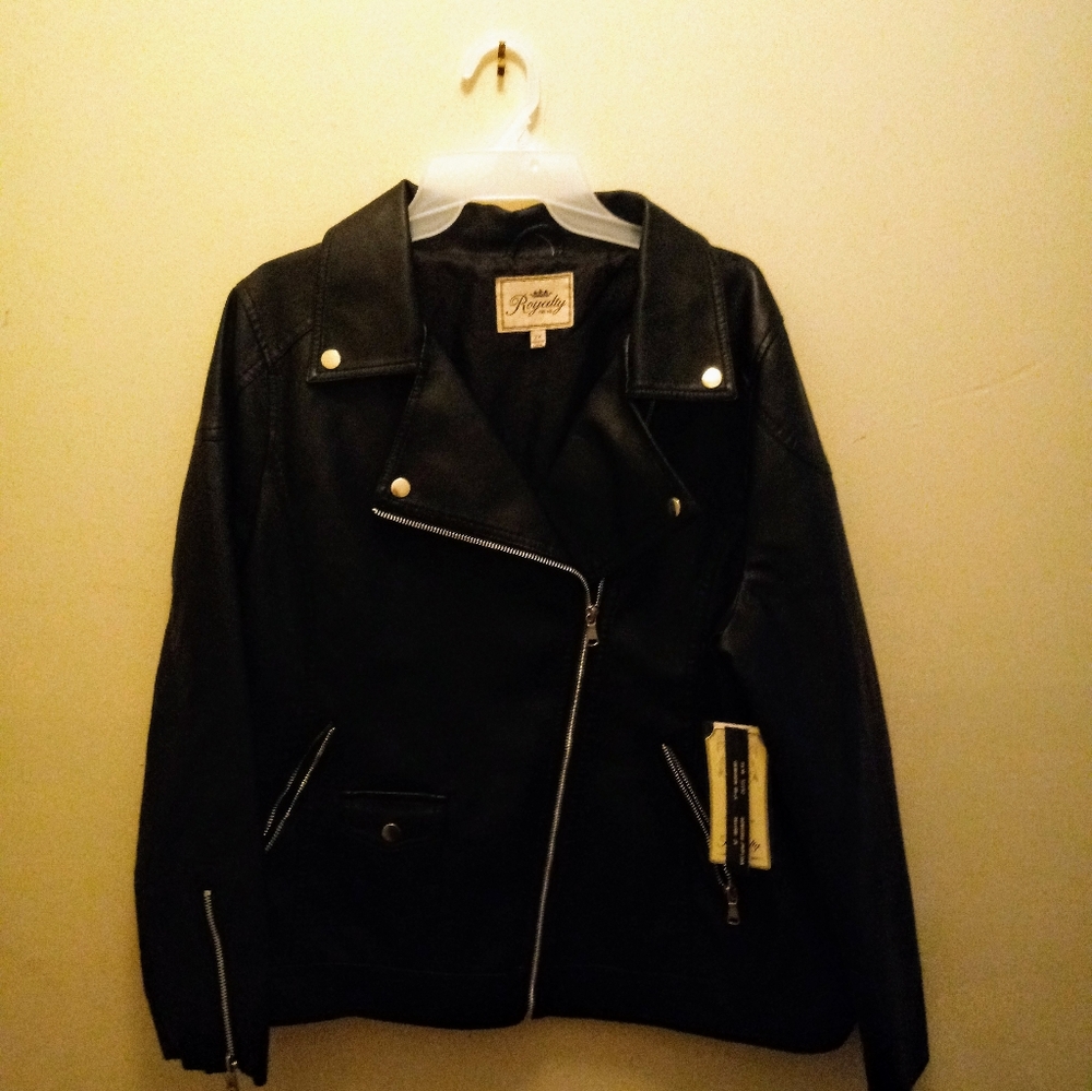 Pleather Biker Jacket.